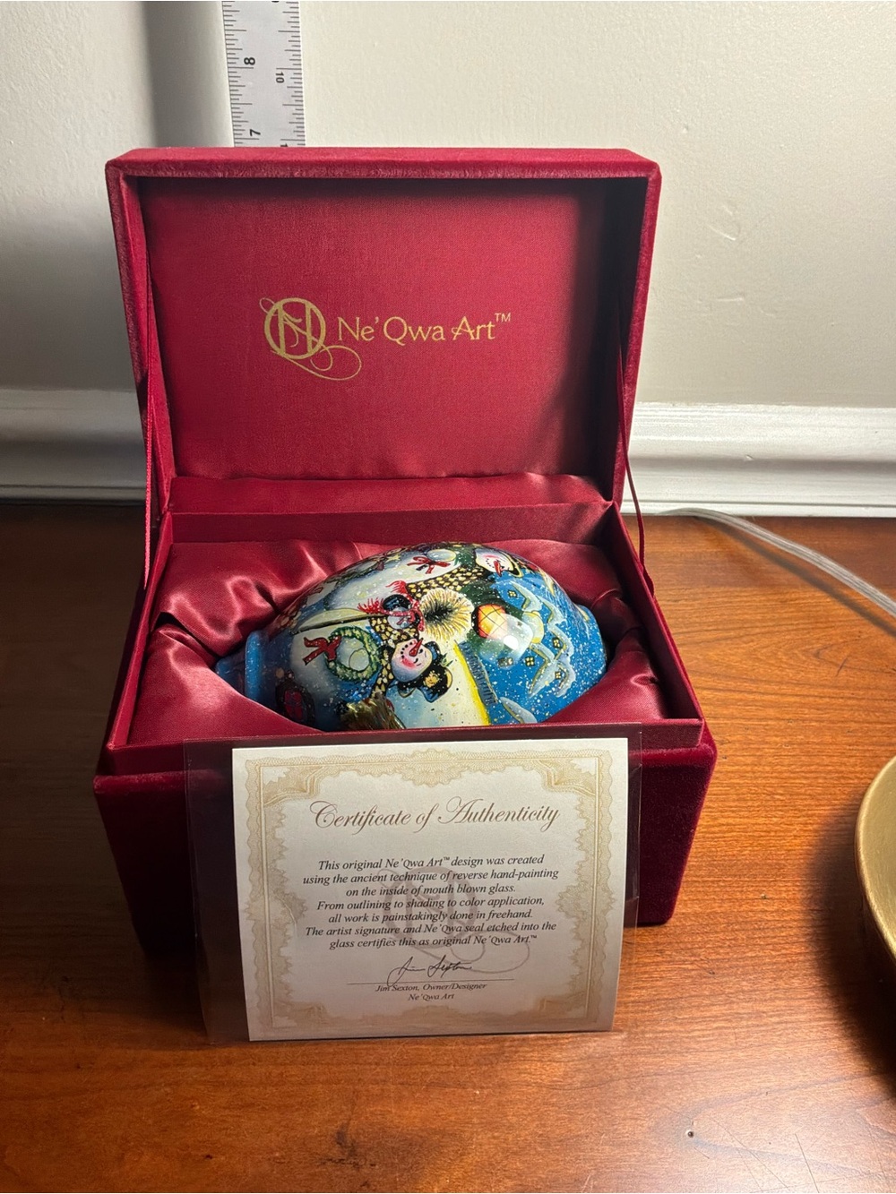 Precious moments Ne’Qwa Art hand painted “Lantern’s Glow” by Stewart Sherwood